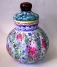 Huge Old Rare Hand Painted Folk Art Apothecary Candy Jar Primitives photo 3