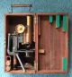 J Swift & Son Antique Brass Patent Portable Histological Microscope W/case C1895 Microscopes & Lab Equipment photo 3