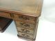 William Iv Leather - Top Mahogany Pedestal Desk C1800s 1800-1899 photo 3