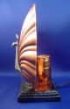 Antique Art Nouveau Peacock Metal Desk / Table Lamp - Art Deco Lamps photo 3