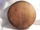 19th C Round Covered Wooden Pantry Box Impressed 