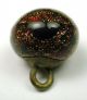 Antique Glass Ball Button Black & Gold Red Green Sparkle Design Buttons photo 1