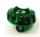 Antique Charmstring Glass Button Green Candy Mold W/ White Dot Design Swirl Back Buttons photo 2