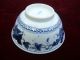 Vintage Chinese Or Japanese Blue & White Porcelain Bowl Grapes Design Signed Bowls photo 2