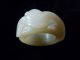 Chinese Old Jade Hand - Carved Bat Banzhi40 40 15mm23.  9g Rings photo 2