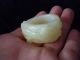 Chinese Old Jade Hand - Carved Bat Banzhi40 40 15mm23.  9g Rings photo 3