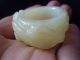 Chinese Old Jade Hand - Carved Bat Banzhi40 40 15mm23.  9g Rings photo 5