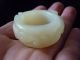 Chinese Old Jade Hand - Carved Bat Banzhi40 40 15mm23.  9g Rings photo 6