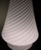 Vintage Vetri Murano Art Glass Lamp White Swirl Mushroom Mid Century 19 