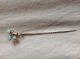 C1900 Art Nouveau Gold & Silver Solid Opals Stick Pin Brooch Seed Pearls Art Nouveau photo 1