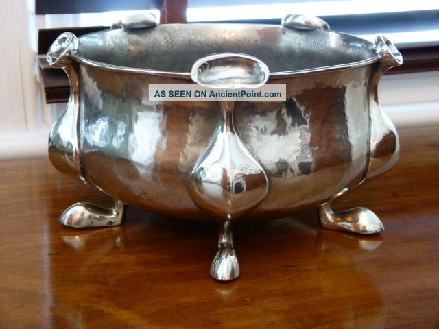 A Spectacular And Rare Liberty & Co Tudric Rose Bowl By Oliver Baker.  01029 Arts & Crafts Movement photo