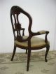 Vintage French Provincial Accent Arm Chair Tapestry Upholstery Ornate Carved Post-1950 photo 1