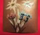Antique Steel Cow Bell Painted Flowers Gold Gilt Laute Brunner 25 Yqz Metalware photo 8