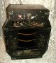 Art Deco Nouveau 1920s Asian Mop Inlay Hand Painted Jewelry Box Cabinet Armoire Boxes photo 7
