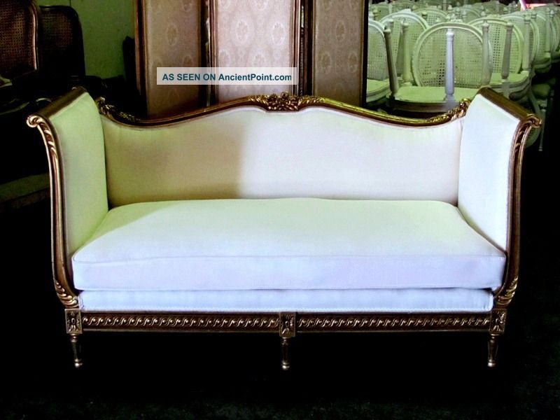 Magnificent French Gilt Louis Xvi Settee Daybed Sofa 1900-1950 photo