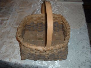 Vintage - Split Oak - Basket - Gathering - Primitive - - Estate - N/r photo