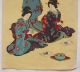 Meiji Era (1868 - 1912) Japanese Old Woodblock Print Beauty Tea Time Prints photo 2