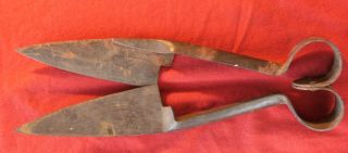 Antique Rustic Forged Iron Sheep Shears Scissors Clippers Primitive Farm Tool photo
