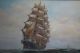 Vintage New Bedford H.  Silva Fernades Clipper Ship Maritime Oil Painting Nr Other photo 3