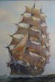 Vintage New Bedford H.  Silva Fernades Clipper Ship Maritime Oil Painting Nr Other photo 4