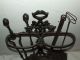 Antique 19th C.  Victorian Cast Iron Fireplace Hearth Tool Set With Stand & Ladle Fireplaces & Mantels photo 2