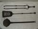 Antique 19th C.  Victorian Cast Iron Fireplace Hearth Tool Set With Stand & Ladle Fireplaces & Mantels photo 5