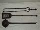 Antique 19th C.  Victorian Cast Iron Fireplace Hearth Tool Set With Stand & Ladle Fireplaces & Mantels photo 6