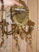 Antique Victorian Fixture Brass Lights Crystal Drops Chandeliers, Fixtures, Sconces photo 9