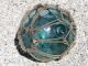 Large Blue/ Green Glass Japanese Fishing Float In 32cm Architectural & Garden photo 5