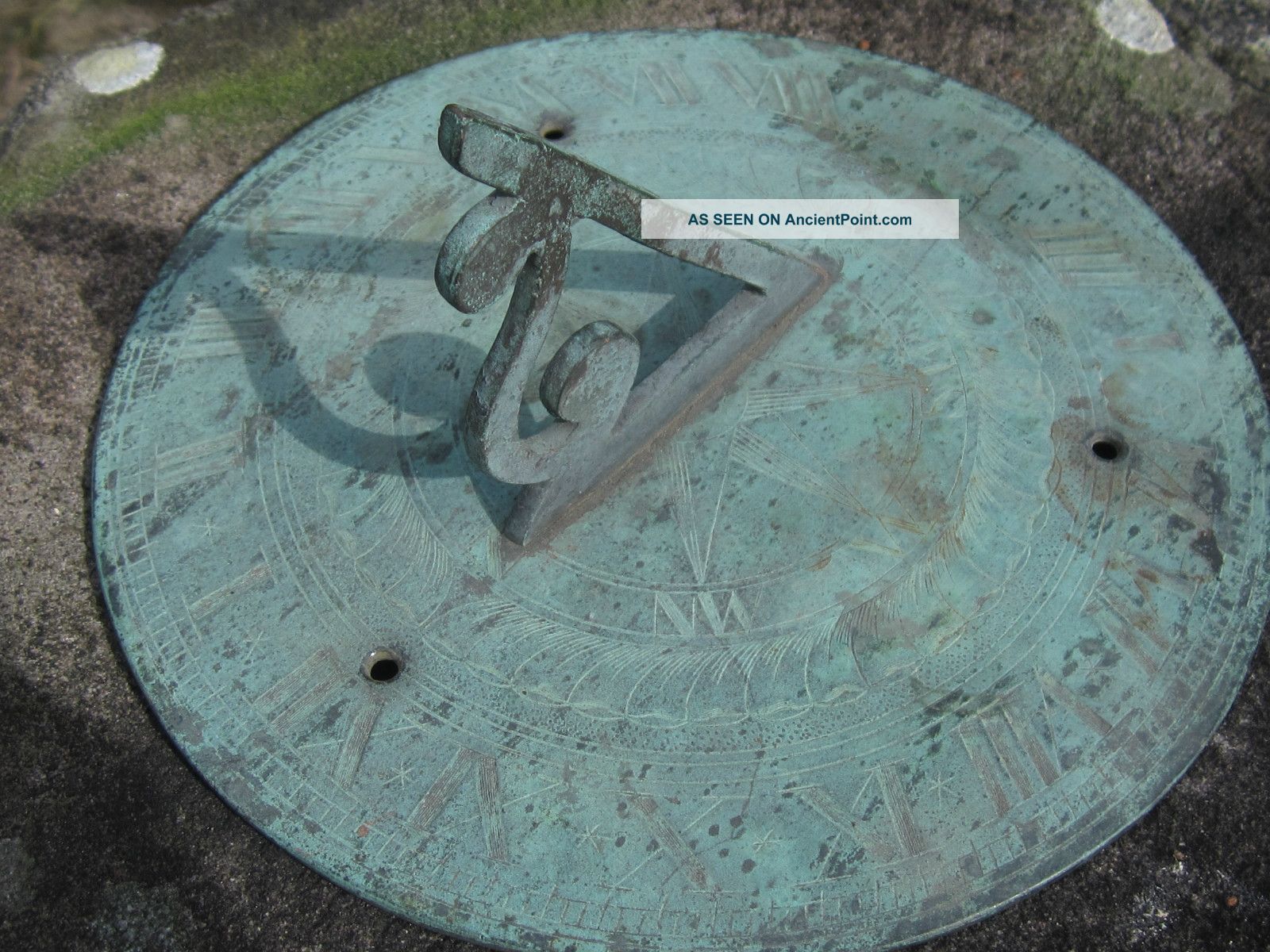 Antique Bronze Sundial 