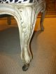 French Provincial Hollywood Regency White Leopard Print Accent Ornate Arm Chair Post-1950 photo 11