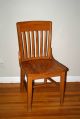Vintage 1950s Solid Oak Chair,  Courtroom,  Home,  Office,  School Mid Century Jury 1900-1950 photo 1