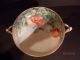 French Gilded Mounts Center Piece Hand Painted Fruits And Leaves Bowls photo 1