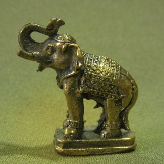 Wealth Elephant Rich Happy Lucky Charm Thai Amulet photo