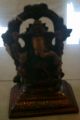 A Set Of 2pcs.  Of Laksmi And Ganesh Ganesha Together Brass Statue On A Throne India photo 1