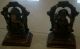 A Set Of 2pcs.  Of Laksmi And Ganesh Ganesha Together Brass Statue On A Throne India photo 2