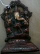 A Set Of 2pcs.  Of Laksmi And Ganesh Ganesha Together Brass Statue On A Throne India photo 4