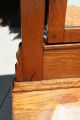 Victorian Solid Oak Low Dresser W Large Beveled Mirror W Rolling Pin Top C1900 1900-1950 photo 10