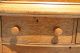 Victorian Solid Oak Low Dresser W Large Beveled Mirror W Rolling Pin Top C1900 1900-1950 photo 6