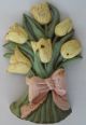 Antique Authentic Cast Iron Flower Basket Doorstop,  Door Stop,  Paint Metalware photo 2