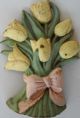 Antique Authentic Cast Iron Flower Basket Doorstop,  Door Stop,  Paint Metalware photo 3
