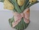 Antique Authentic Cast Iron Flower Basket Doorstop,  Door Stop,  Paint Metalware photo 4