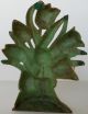 Antique Authentic Cast Iron Flower Basket Doorstop,  Door Stop,  Paint Metalware photo 5