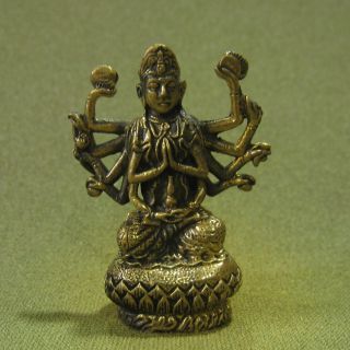 Holy Buddha Chinese Style Wealth Lucky Safety Charm Thai Amulet photo