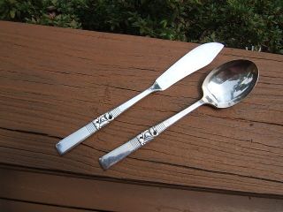 Community Oneida Morning Star Butter Knife Sugar Spoon 5 photo