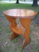 Hand Made Primitive Solid Pine Multi - Use Lamp / End Table,  Charming Oval Shape Primitives photo 1