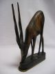 Old African Wood Carving Of A Gazelle - Marked: 
