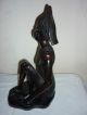 Vintage African Carving In Dark Hardwood Of A Woman 32cm Tall,  Hand Carved Other photo 3