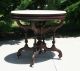 Spectacular Large Victorian Walnut Oval Marble Top Parlor Center Table C1875 1800-1899 photo 4