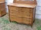 Late 19th C Antique Quartersawn Oak American Carved Dresser Chest Drawers Mirror 1800-1899 photo 5